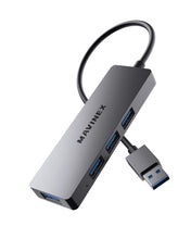 Load image into Gallery viewer, MAVINEX USB 3.0 Hub 4 Ports USB 3.0 UltraSlim SuperSpeed 5Gbps Aluminum Compatible with PC, MacBook, Surface Pro, XPS, Flash Drive, Mobile HDD
