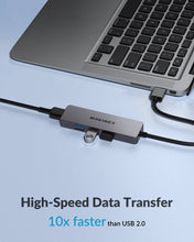 Load image into Gallery viewer, MAVINEX USB 3.0 Hub 4 Ports USB 3.0 UltraSlim SuperSpeed 5Gbps Aluminum Compatible with PC, MacBook, Surface Pro, XPS, Flash Drive, Mobile HDD
