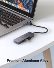 Load image into Gallery viewer, MAVINEX USB 3.0 Hub 4 Ports USB 3.0 UltraSlim SuperSpeed 5Gbps Aluminum Compatible with PC, MacBook, Surface Pro, XPS, Flash Drive, Mobile HDD
